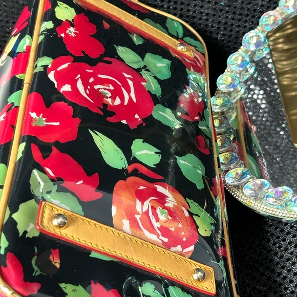 Dooney & Bourke Floral Tote Bag - Black and Red Approx. 19 x 11 x 6.5 - Picture 8 of 17